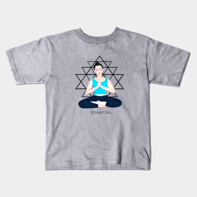 triangles. breathe Kids T-Shirt by Breathe Serene 